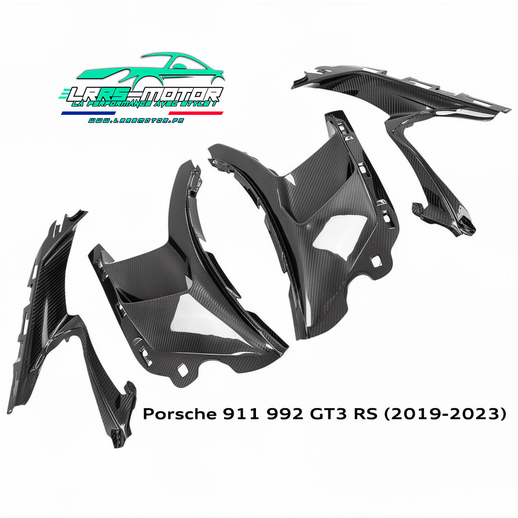 Écopes d’aile avant en véritable fibre de carbone pour Porsche 911 992 GT3 RS (2019-2023)