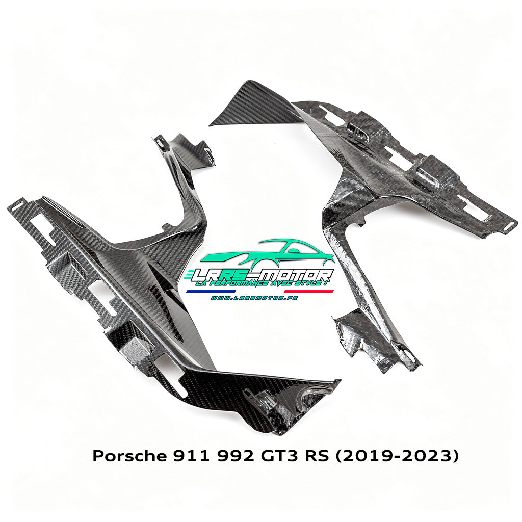 Écopes d’aile avant en véritable fibre de carbone pour Porsche 911 992 GT3 RS (2019-2023)