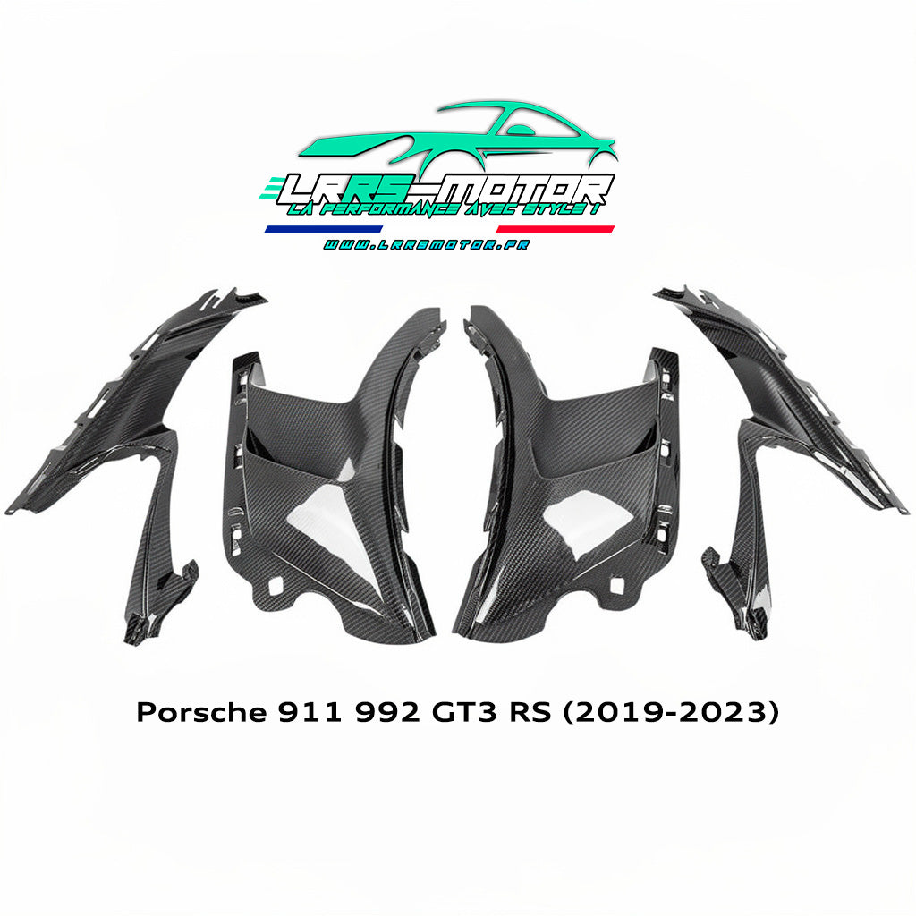 Écopes d’aile avant en véritable fibre de carbone pour Porsche 911 992 GT3 RS (2019-2023)