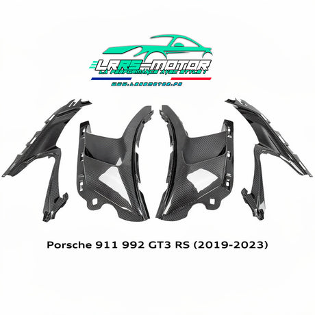 Écopes d’aile avant en véritable fibre de carbone pour Porsche 911 992 GT3 RS (2019-2023)