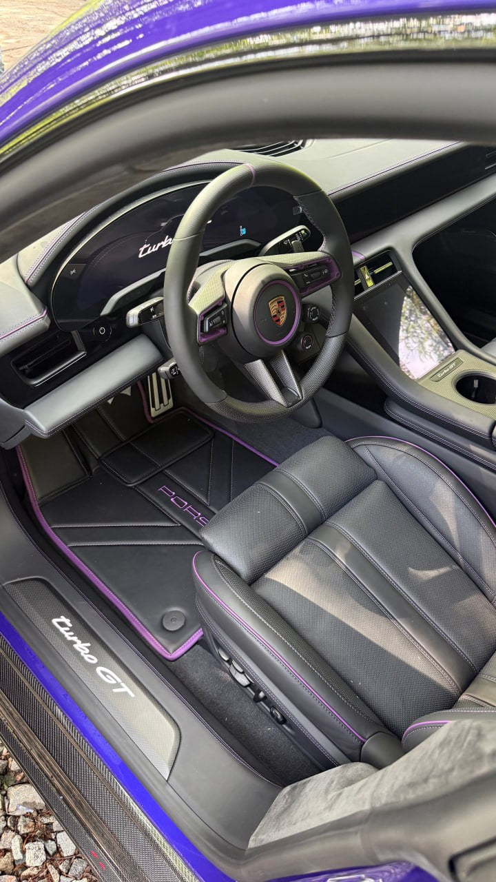 Tapis en cuir personnalisables pour Porsche Turbo GT – Avant, arrière et coffre