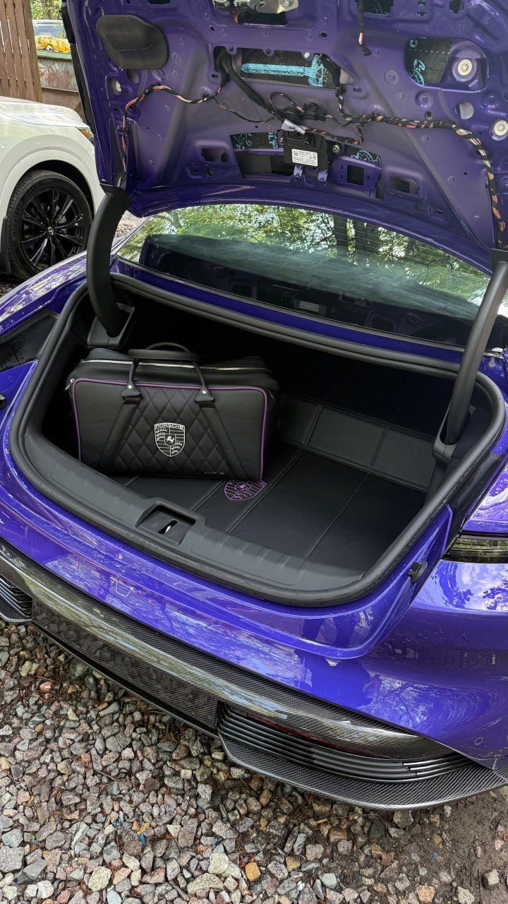 Tapis en cuir personnalisables pour Porsche Turbo GT – Avant, arrière et coffre