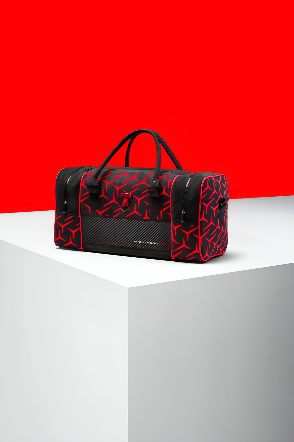 Sac de Voyage Lamborghini – Édition Sport Rouge & Noir