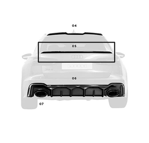 Lame arrière inférieure Audi RS6 C8 & RS7 C8 en fibre de carbone visuelle – Lower rear lip URBAN, finition sport premium