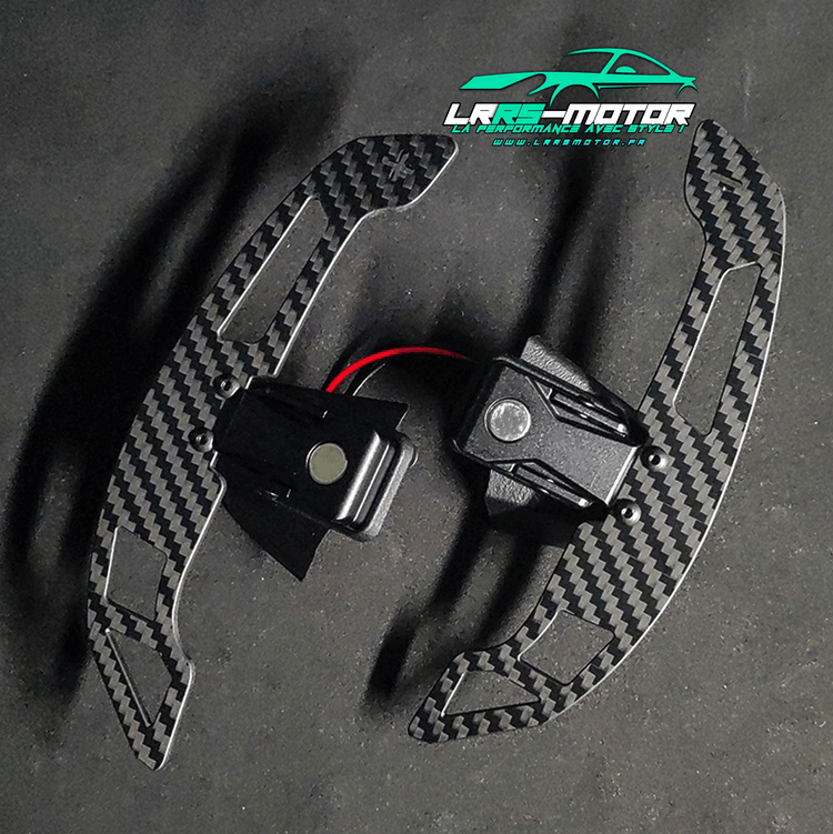 Magnetic-Feedback Carbon Fiber Shift Paddles – Compatible with Volkswagen, Mercedes, BMW, Audi