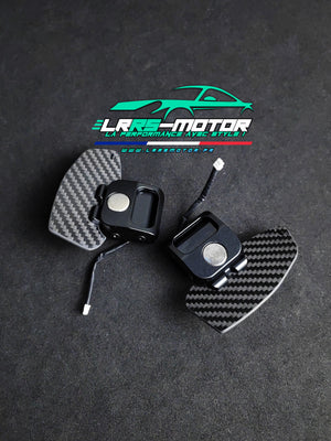 Pack Double fibre de carbone magnétique & adaptée à votre volant