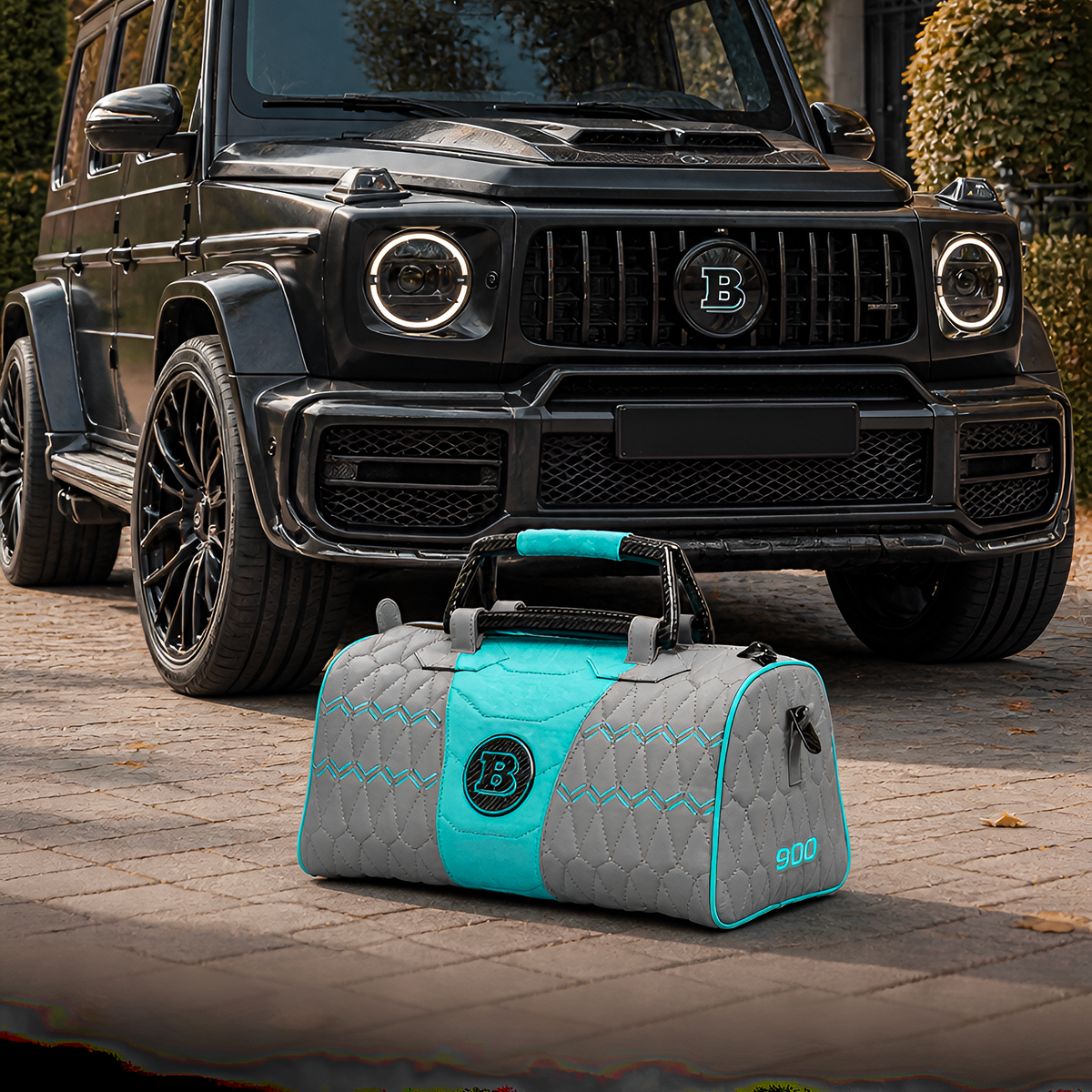 Sac de Voyage Brabus 900 – Tiffany Blue & Carbone
