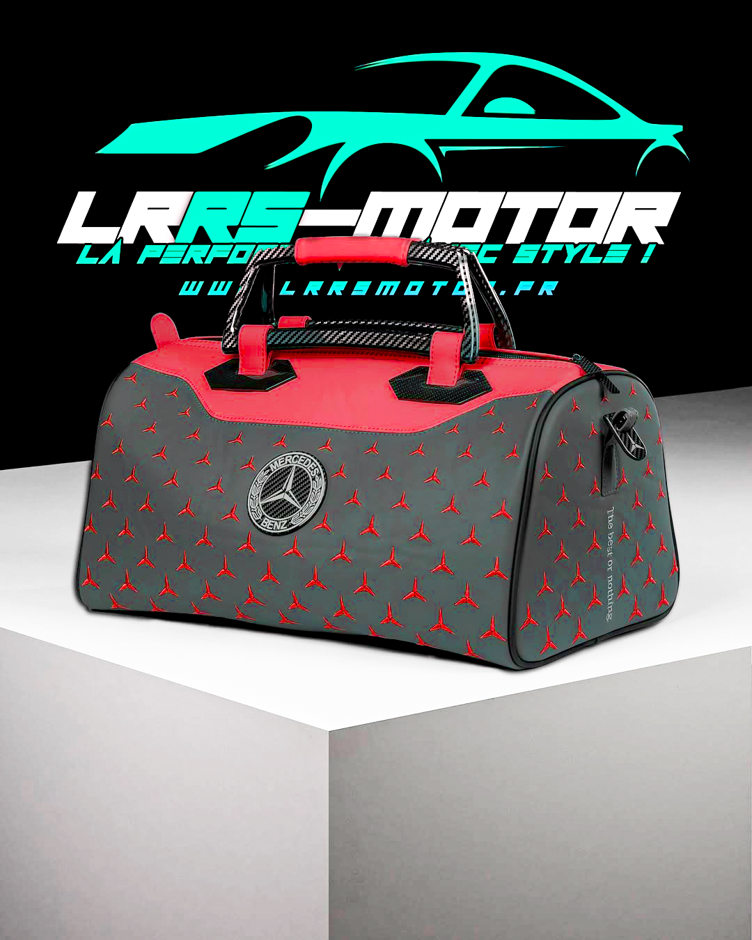 Sac de voyage Mercedes-Benz Personnalisable – Cuir Premium & Carbone – Édition Exclusive