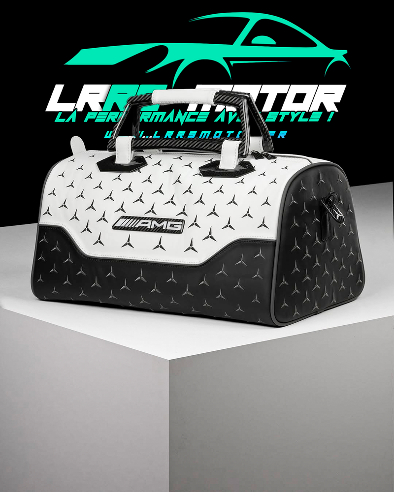 Sac de voyage Mercedes-AMG Personnalisable – Cuir & Carbone Premium – Édition Luxe