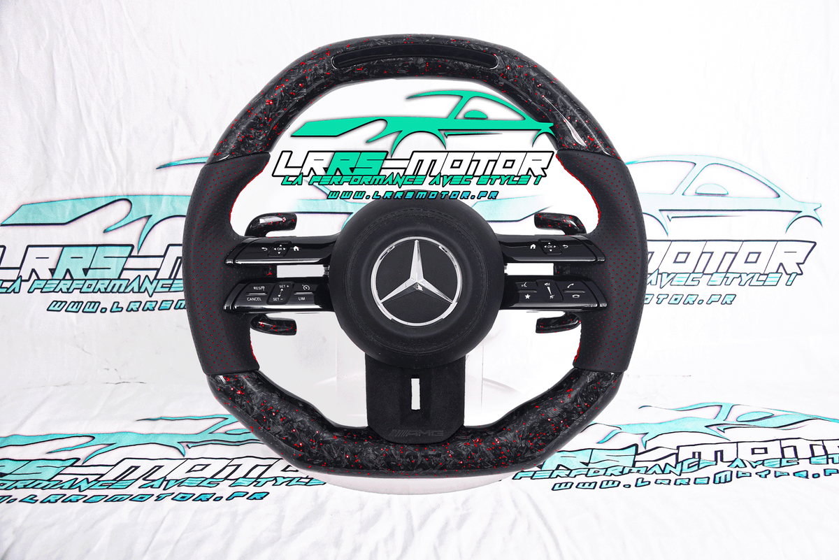 Volant Mercedes-Benz personnalisé compatible CLA, Classe C, CLE, GLA et AMG GT | LRRS-MOTOR