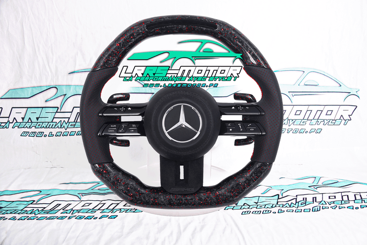 Volant Mercedes-Benz personnalisé compatible CLA, Classe C, CLE, GLA et AMG GT | LRRS-MOTOR