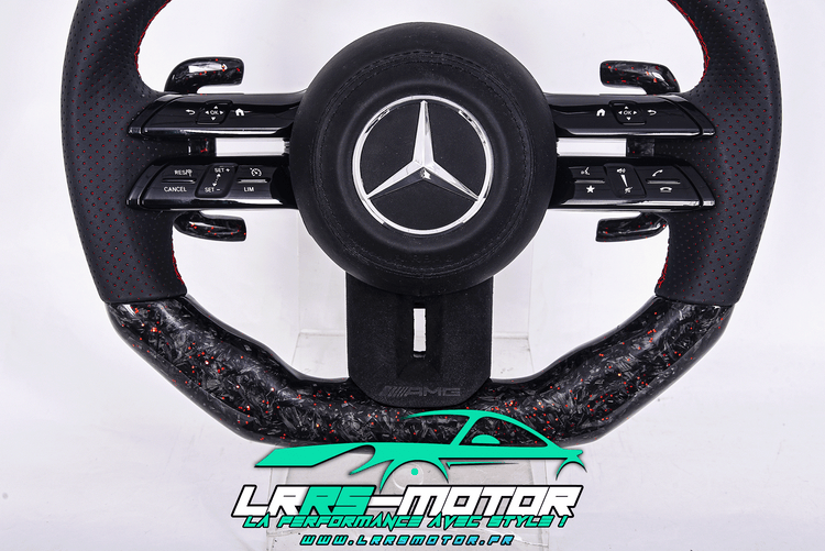 Volant Mercedes-Benz personnalisé compatible CLA, Classe C, CLE, GLA et AMG GT | LRRS-MOTOR