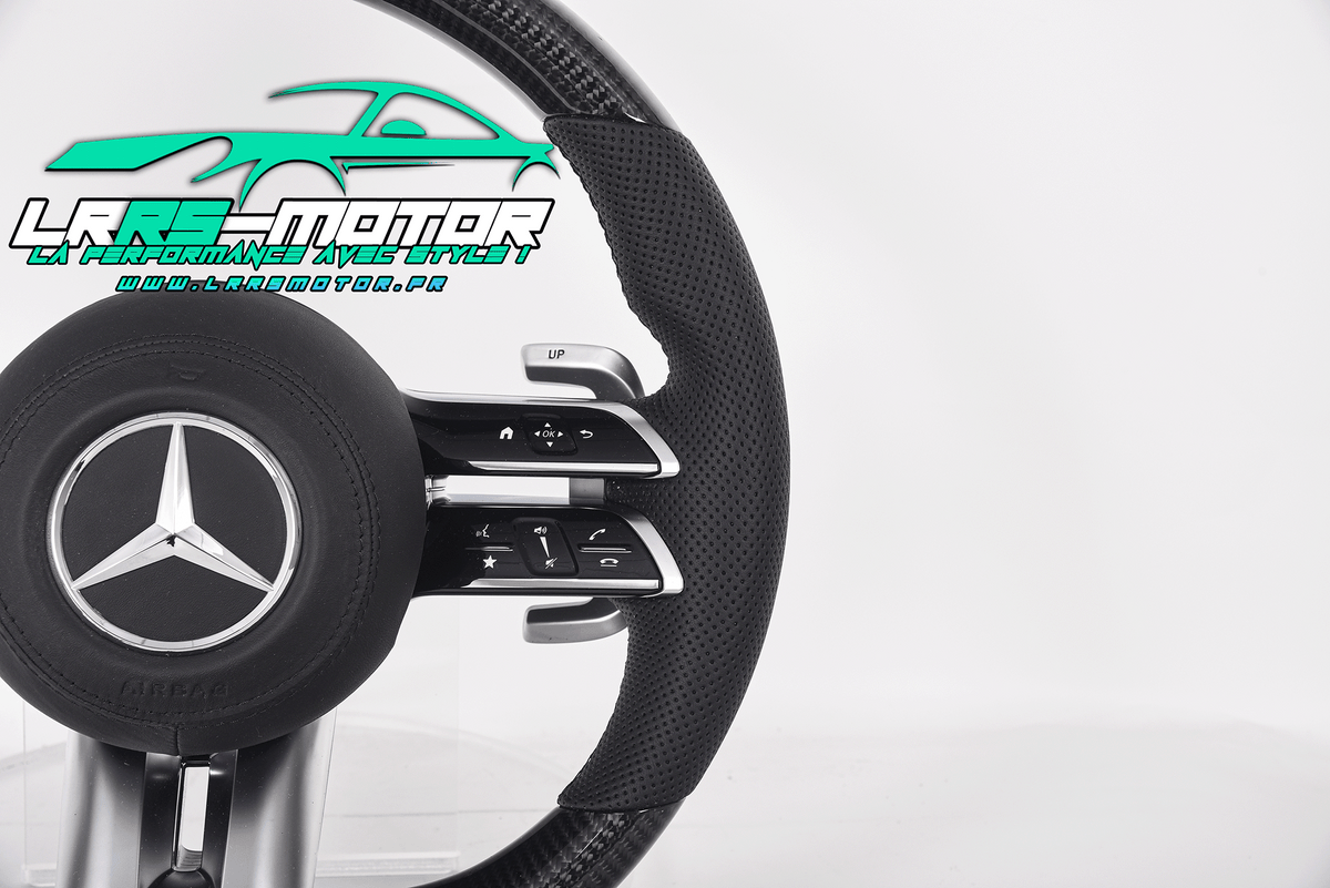 Volant Mercedes-Benz personnalisé compatible CLA, Classe C, CLE, GLA et AMG GT | LRRS-MOTOR