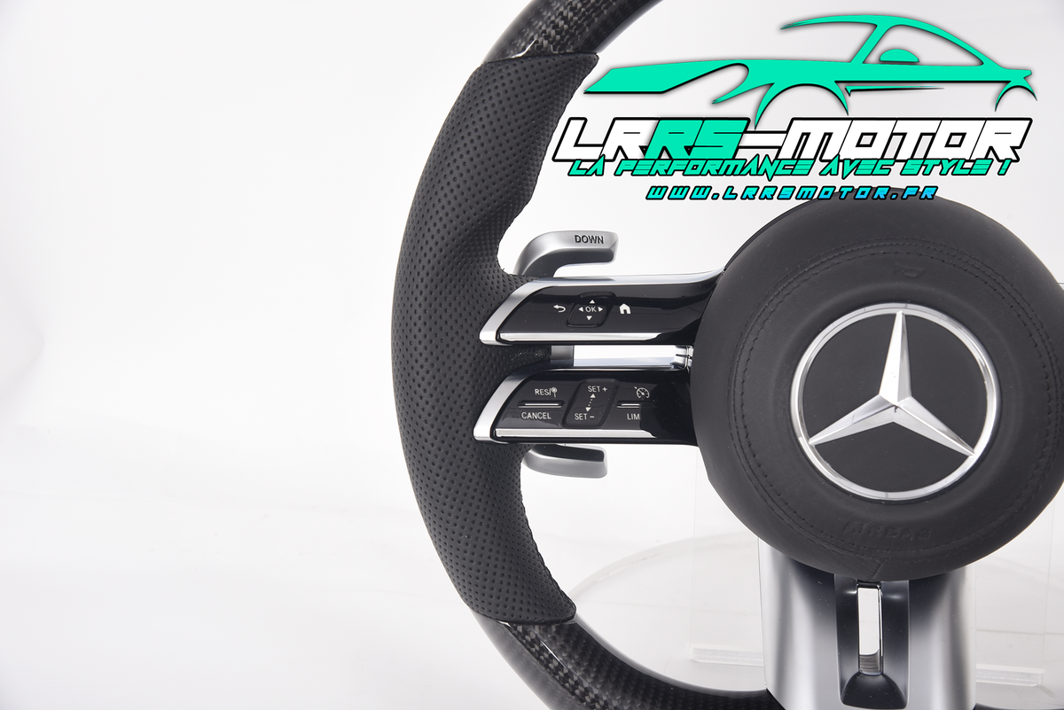 Volant Mercedes-Benz personnalisé compatible CLA, Classe C, CLE, GLA et AMG GT | LRRS-MOTOR
