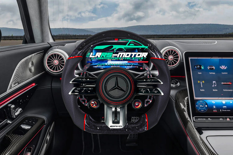 Volant Mercedes-Benz personnalisé compatible CLA, Classe C, CLE, GLA et AMG GT | LRRS-MOTOR