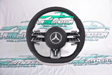 Volant Mercedes-Benz personnalisé compatible CLA, Classe C, CLE, GLA et AMG GT | LRRS-MOTOR