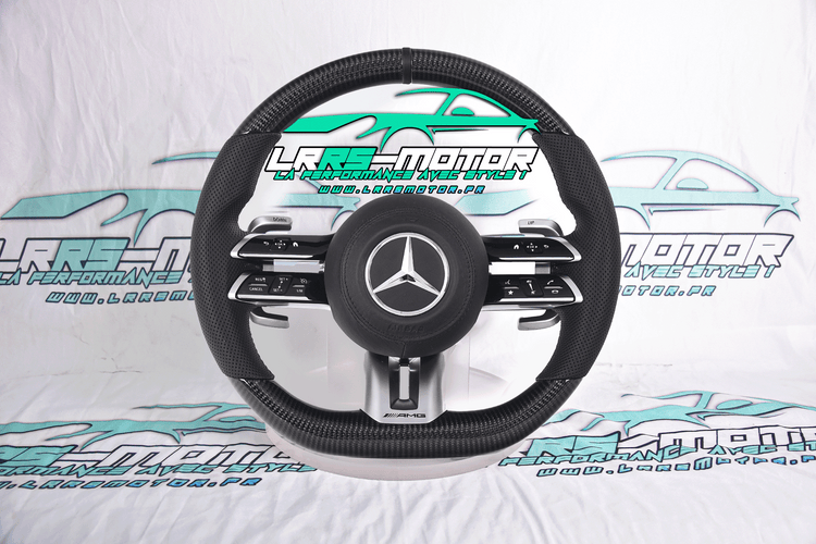 Volant Mercedes-Benz personnalisé compatible CLA, Classe C, CLE, GLA et AMG GT | LRRS-MOTOR