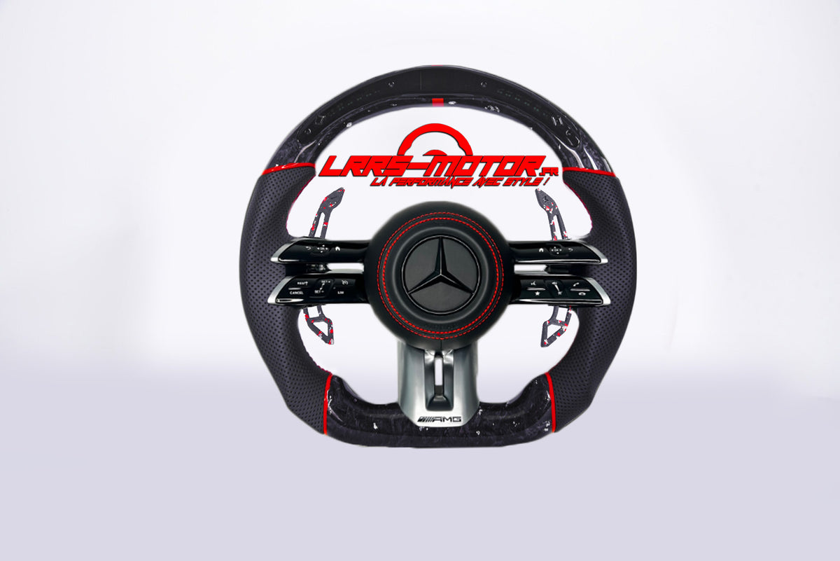 Volant Mercedes-Benz personnalisé compatible CLA, Classe C, CLE, GLA et AMG GT | LRRS-MOTOR