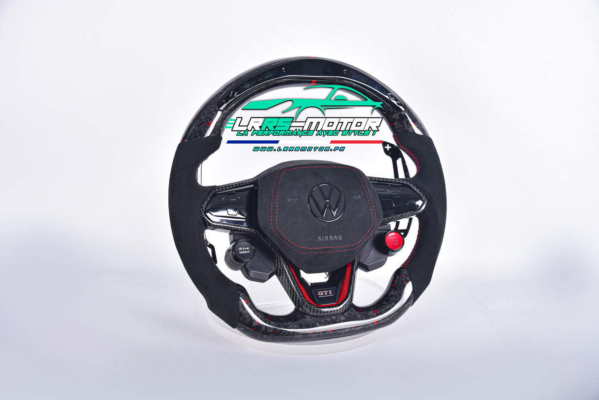 Volant pour GOLF 8, Polo 6, Arteon Carbone carbone fibre & forgé GTI, GTD, GTE, R Personnalisable