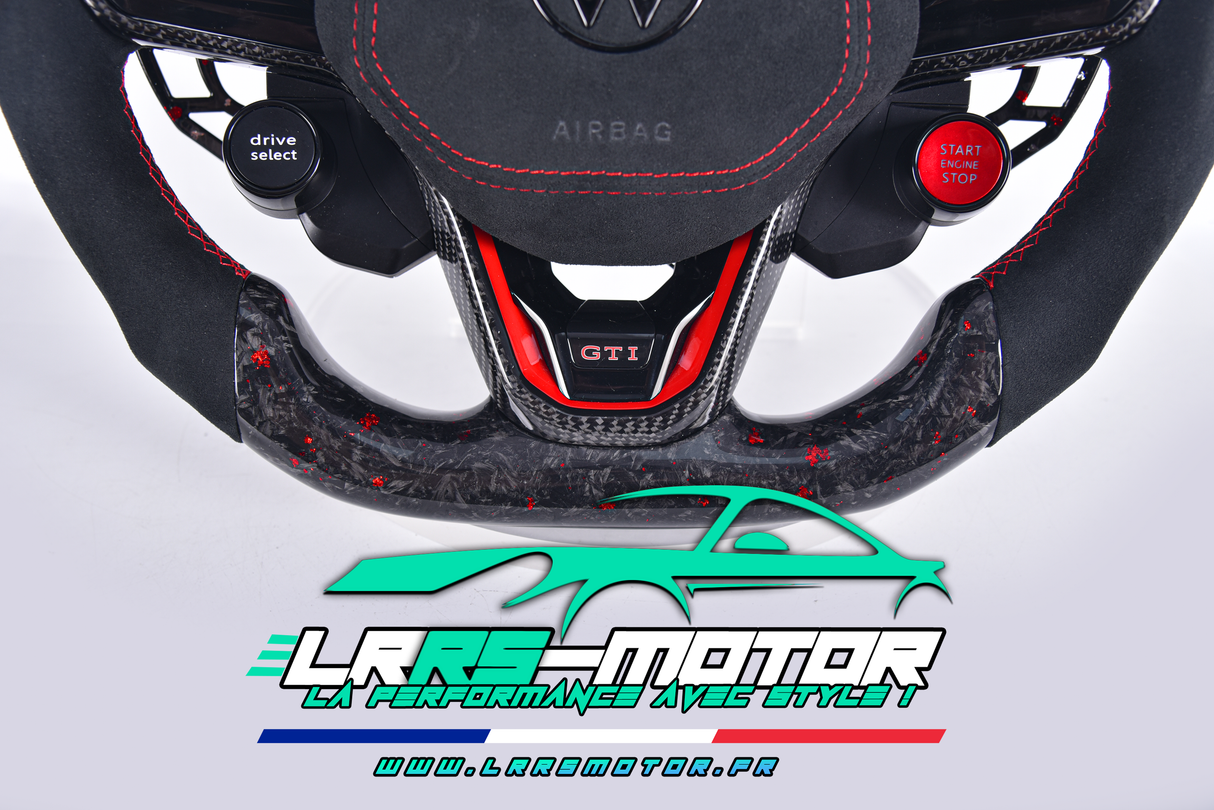 Volant pour GOLF 8, Polo 6, Arteon Carbone carbone fibre & forgé GTI, GTD, GTE, R Personnalisable