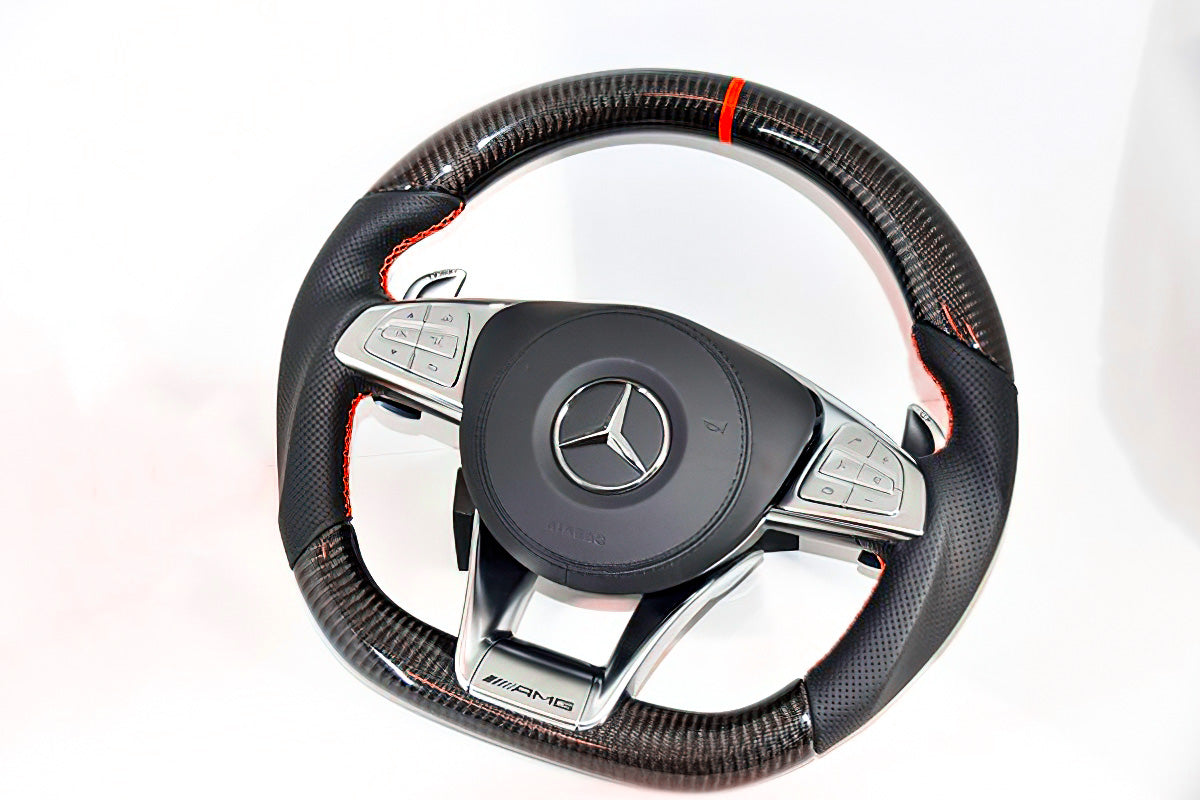 Steering wheel – Compatible with Mercedes Benz AMG (2014–2017) C63, E63, GT63, GTS63, GTC63
