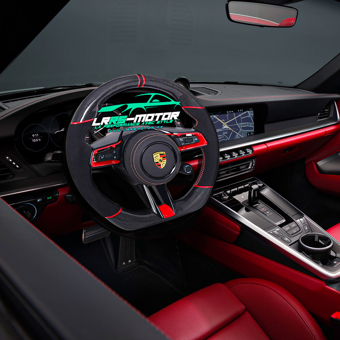 Steering wheel Porsche 911, Macan, Cayenne 2015 - 2024 ... Customizable carbon