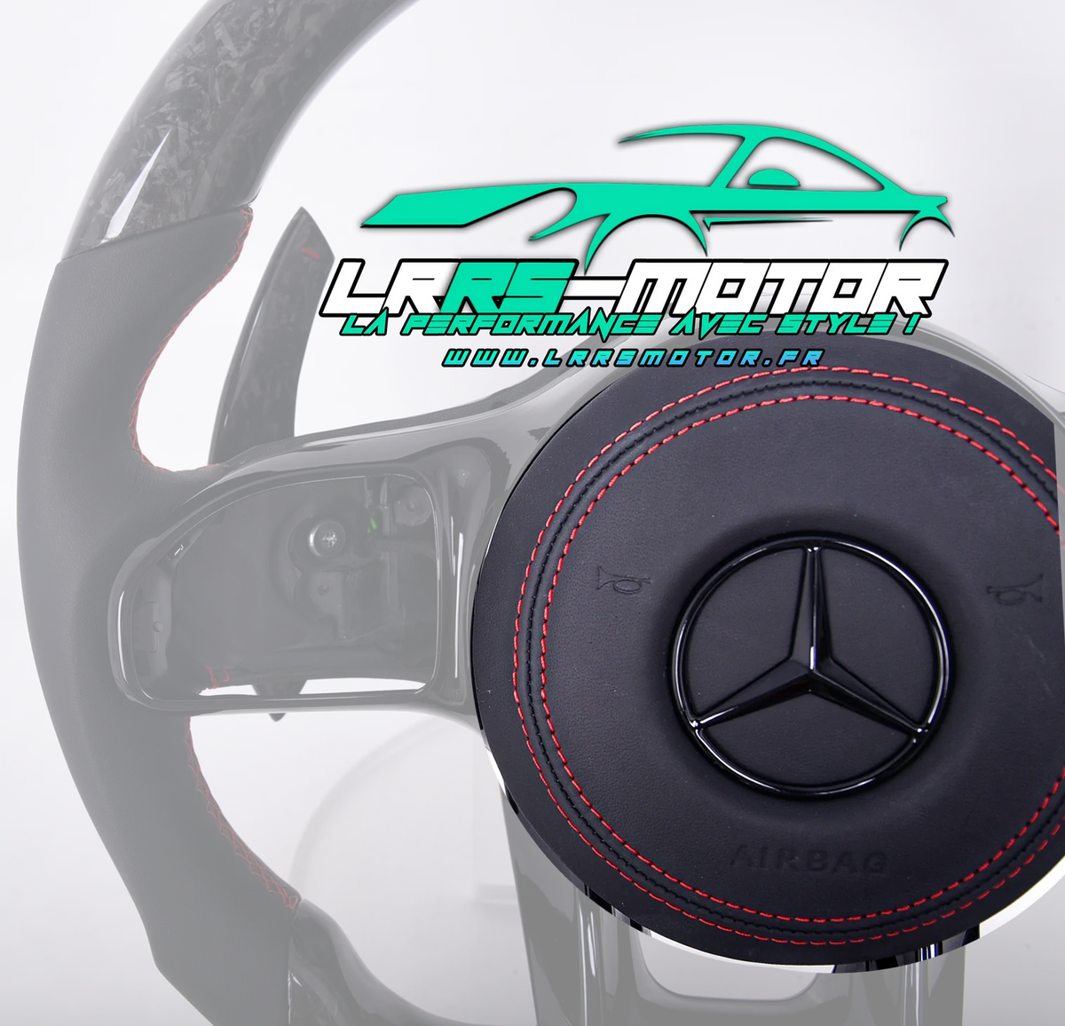 Cache airbag volant Mercedes Classe A, C, CLA, CLS, G, AMG GT 2016-2026 Personnalisable