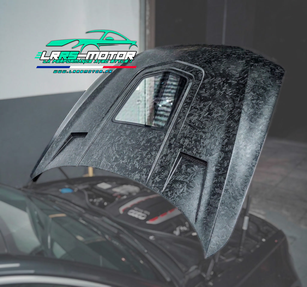 Capot Audi RS6 C7 sur mesure – Fibre de carbone / Carbone forgé