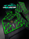 Tapis de sol sur mesure Lamborghini Huracán STO x2 – Carbone &amp; Alcantara véritable – Garantie 5 ans