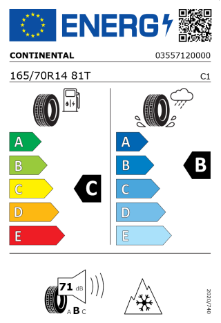 Continental ALL SEASON CONTACT 165/70 R14 81T