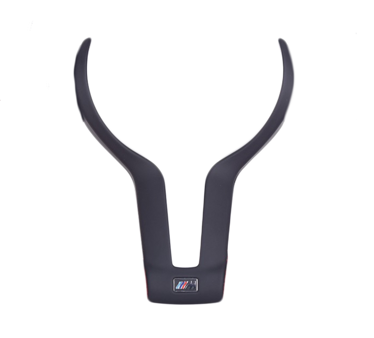 Original BMW matte black center steering wheel trim