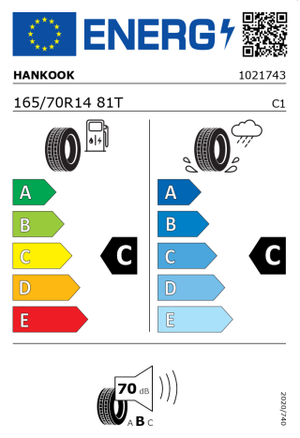 Hankook KINERGY ECO 2 165/70 R14 81T