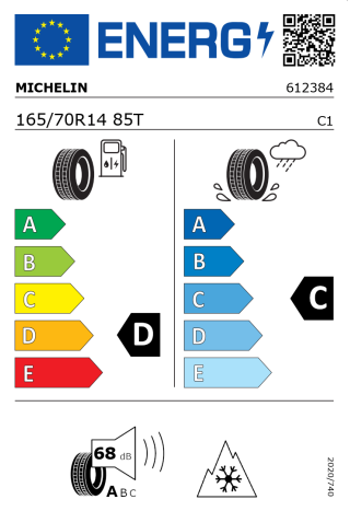 Michelin CROSSCLIMATE+ XL 165/70R14 85T