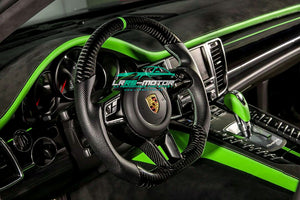 Steering wheel Porsche 911, Macan, Cayenne 2015 - 2024 ... Customizable carbon