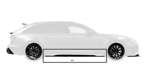 Bas de caisse Audi RS6 C8 & RS7 C8 en fibre de carbone visuelle – Side sills URBAN, finition sport premium