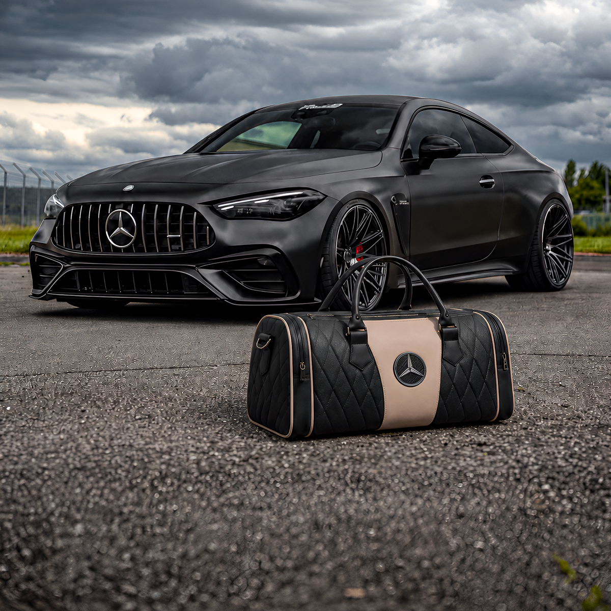 Sac de Voyage Mercedes-Benz – Luxe Cuir & Éléments Carbone