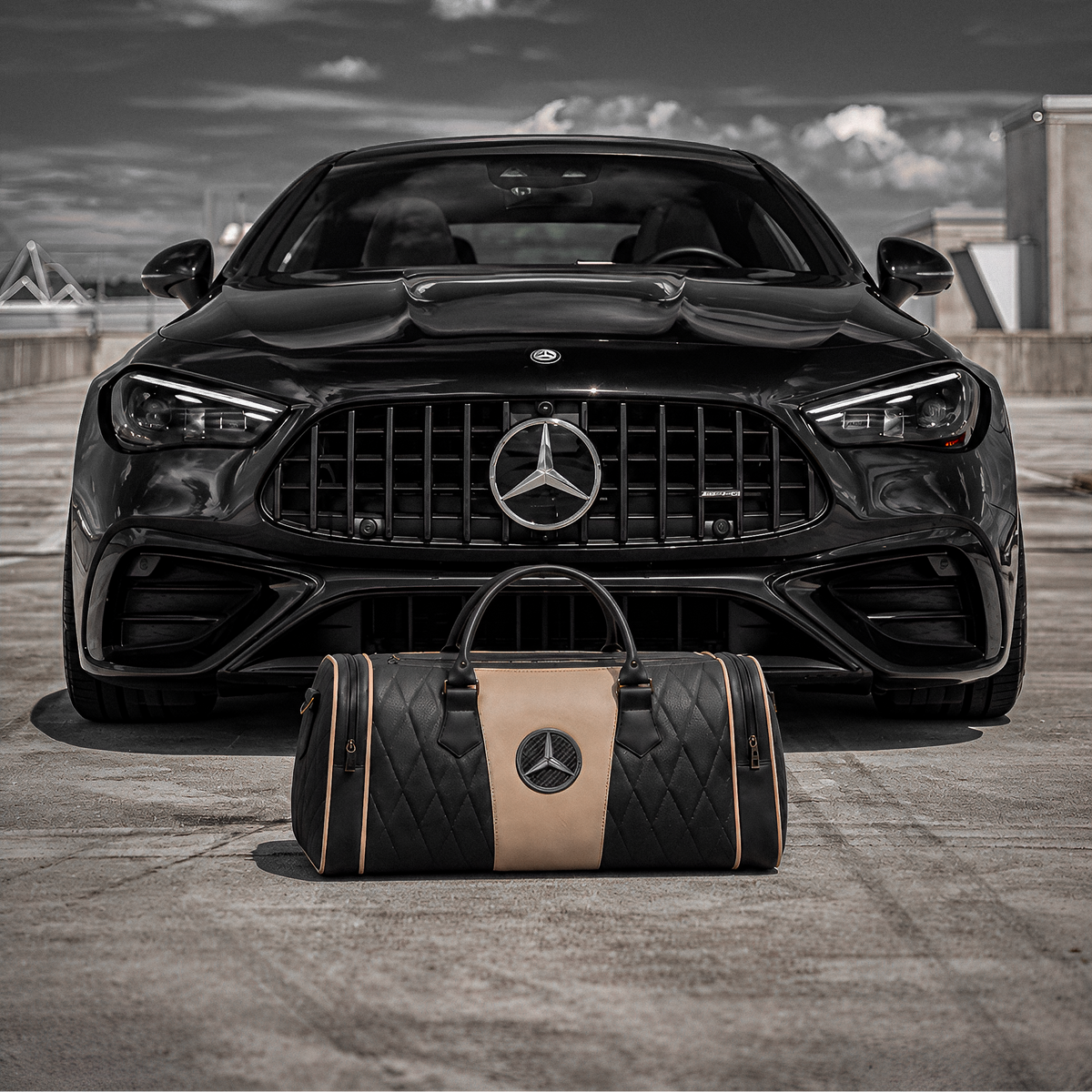 Sac de Voyage Mercedes-Benz – Luxe Cuir & Éléments Carbone