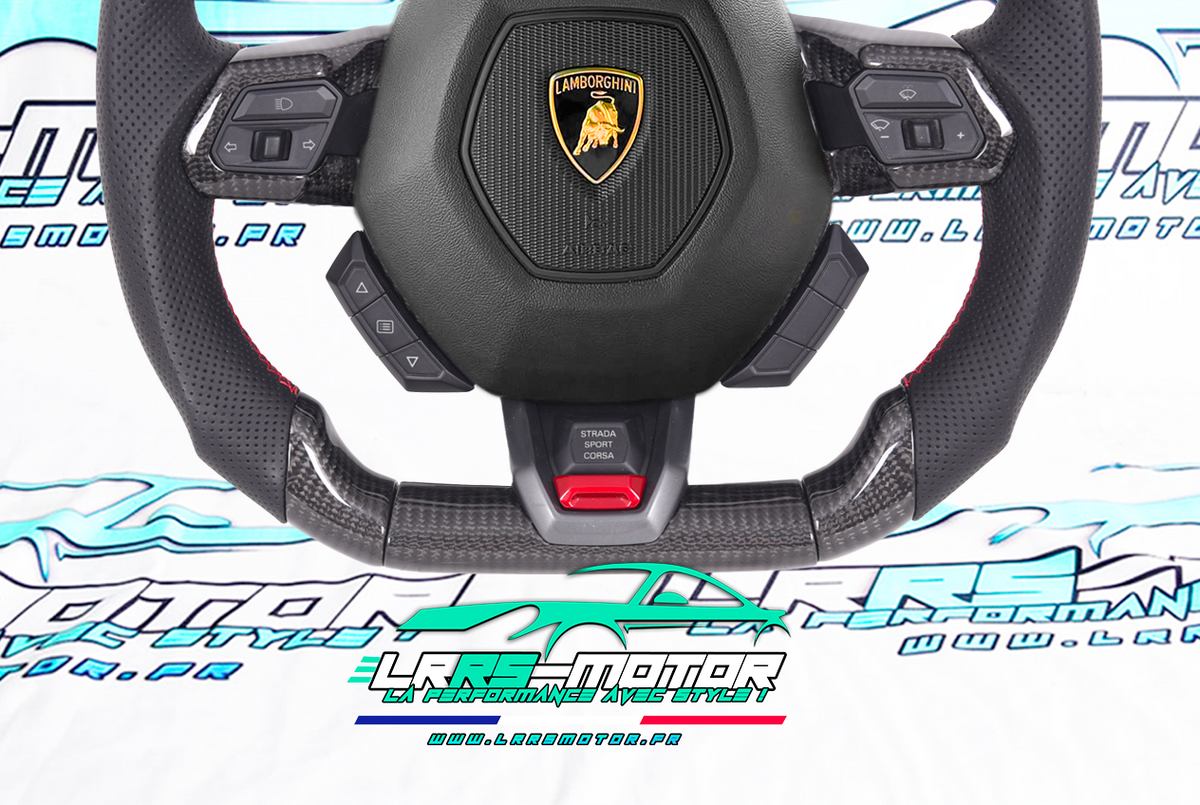 Volant Lamborghini Huracán personnalisé | Carbone & Alcantara