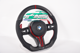 Volant en carbone personnalisable pour BMW Série F et G (2012-2022). Compatible Série 1, 2, 3, 4, 5, 6, X Séries et modèles M Performance (M2, M3, M4, M5, M6)Volant BMW F20, M2, M3, M4 carbone personnalisable