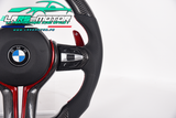 Volant en carbone personnalisable pour BMW Série F et G (2012-2022). Compatible Série 1, 2, 3, 4, 5, 6, X Séries et modèles M Performance (M2, M3, M4, M5, M6)Volant BMW F20, M2, M3, M4 carbone personnalisable