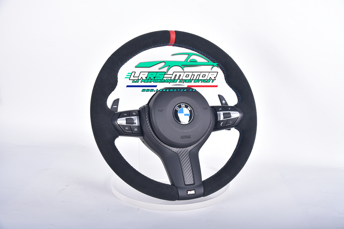 Volant en carbone personnalisable pour BMW Série F et G (2012-2022). Compatible Série 1, 2, 3, 4, 5, 6, X Séries et modèles M Performance (M2, M3, M4, M5, M6)Volant BMW F20, M2, M3, M4 carbone personnalisable