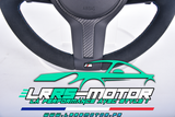 Volant en carbone personnalisable pour BMW Série F et G (2012-2022). Compatible Série 1, 2, 3, 4, 5, 6, X Séries et modèles M Performance (M2, M3, M4, M5, M6)Volant BMW F20, M2, M3, M4 carbone personnalisable