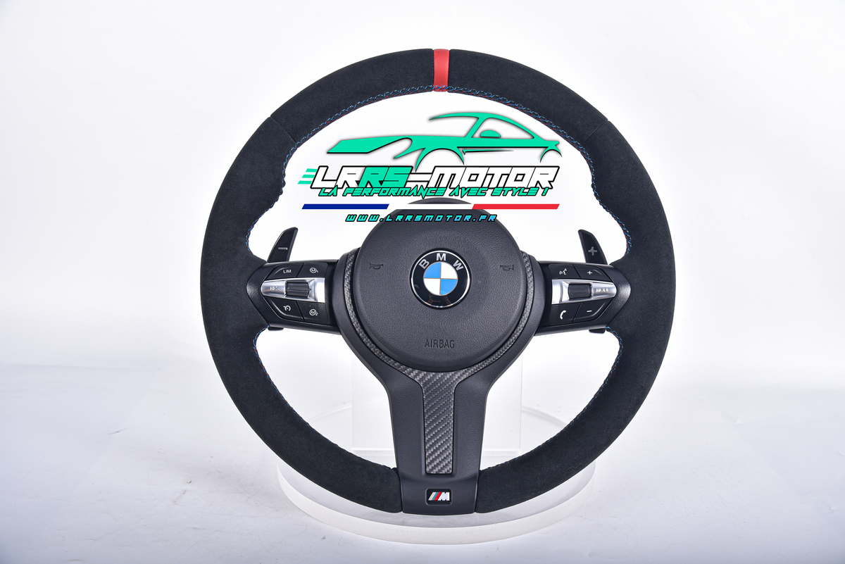 Volant en carbone personnalisable pour BMW Série F et G (2012-2022). Compatible Série 1, 2, 3, 4, 5, 6, X Séries et modèles M Performance (M2, M3, M4, M5, M6)Volant BMW F20, M2, M3, M4 carbone personnalisable