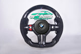 Volant en carbone personnalisable pour BMW Série F et G (2012-2022). Compatible Série 1, 2, 3, 4, 5, 6, X Séries et modèles M Performance (M2, M3, M4, M5, M6)Volant BMW F20, M2, M3, M4 carbone personnalisable