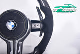 Volant en carbone personnalisable pour BMW Série F et G (2012-2022). Compatible Série 1, 2, 3, 4, 5, 6, X Séries et modèles M Performance (M2, M3, M4, M5, M6)Volant BMW F20, M2, M3, M4 carbone personnalisable