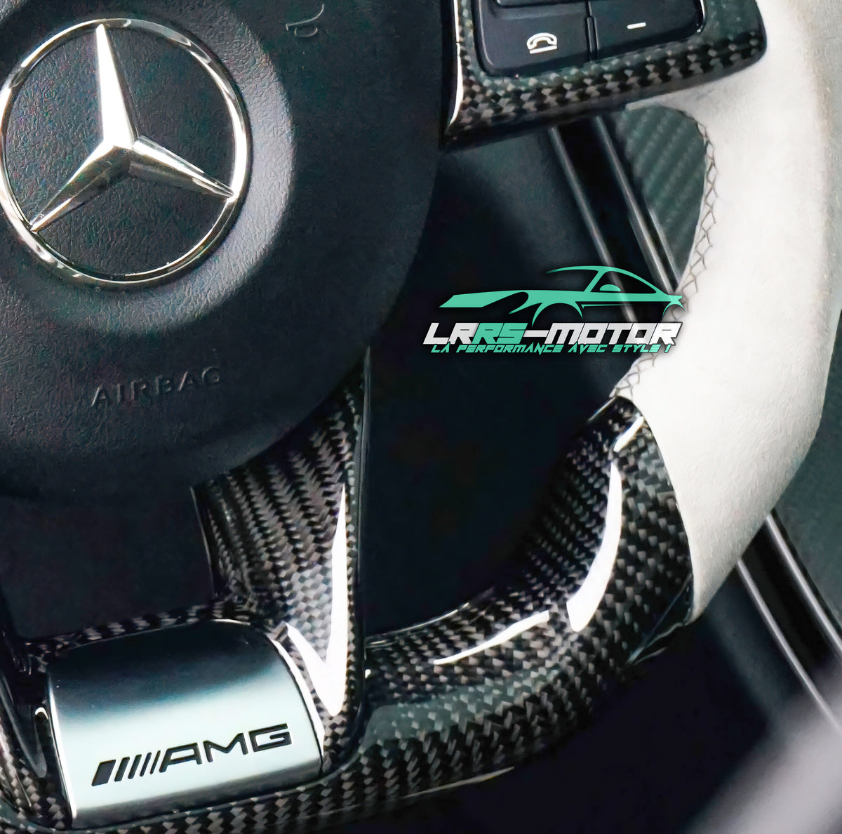 Steering wheel – Compatible with Mercedes Benz AMG (2014–2017) C63, E63, GT63, GTS63, GTC63