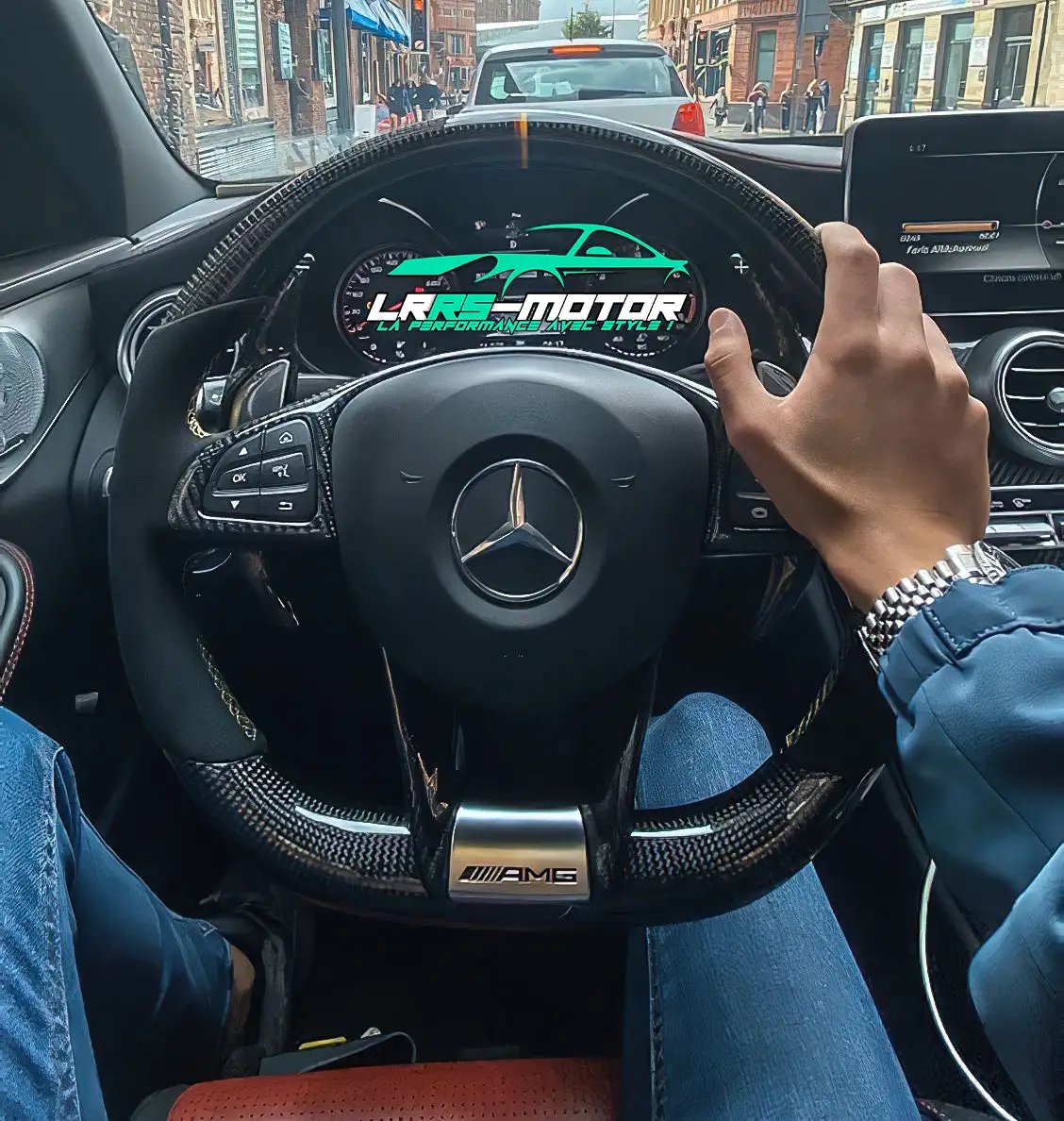 Steering wheel – Compatible with Mercedes Benz AMG (2014–2017) C63, E63, GT63, GTS63, GTC63