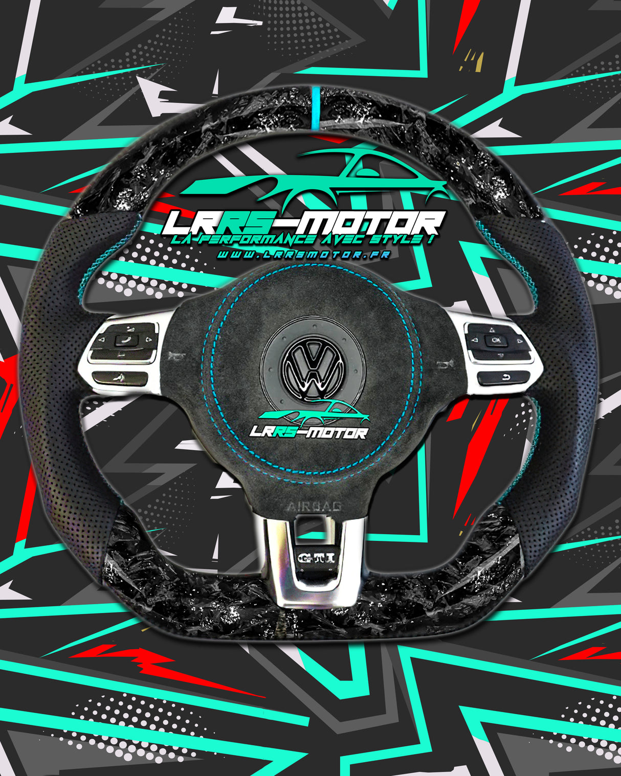 Golf 6 &amp; Polo 5, 6 gti &amp; scirocco 2015 - 2022 customizable carbon steering wheel