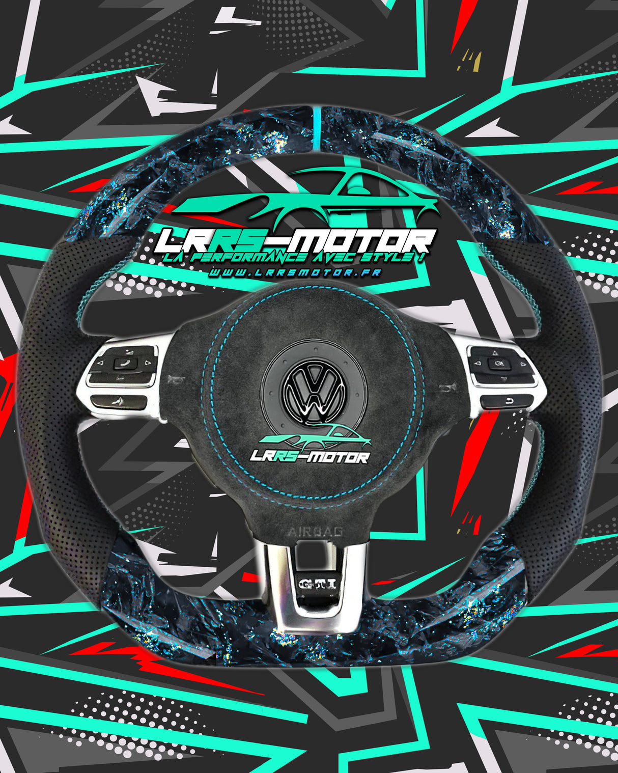 Golf 6 &amp; Polo 5, 6 gti &amp; scirocco 2015 - 2022 customizable carbon steering wheel