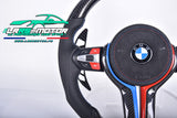 Volant en carbone personnalisable pour BMW Série F et G (2012-2022). Compatible Série 1, 2, 3, 4, 5, 6, X Séries et modèles M Performance (M2, M3, M4, M5, M6)Volant BMW F20, M2, M3, M4 carbone personnalisable